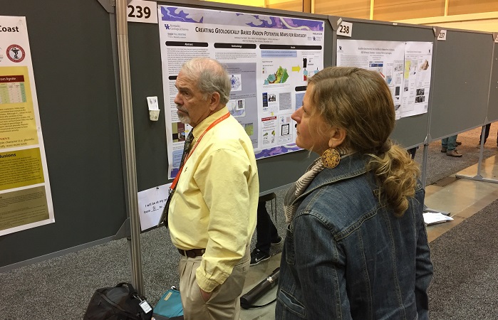 To better understand the potential risk of radon exposure in Kentucky, Bethany Overfield of the Geologic Mapping Section, partnered with UK’s College of Nursing BREATHE (Bridging Research Efforts and Advocacy Toward Healthy Environments) Program.